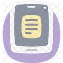Mobile Document Flat Rounded Icon Icon