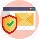 Message Shield Browser Shield Internet Icon