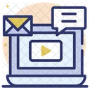 Message Video Online Chatting Video Marketing Icon