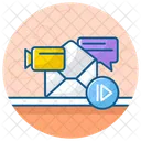 Message Video Video Mail Video Communication Icon