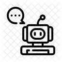 Messagerie IA En Ligne Icône