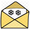 Fiocco Di Neve Su Carta Messaggio Invernale Carta Invernale Icon