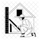 Vermessung Haus Renovierung Wartung Symbol