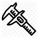 Messschieber Physik Werkzeug Wissenschaftliches Instrument Symbol