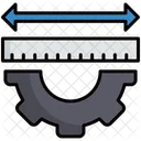 Messung Lineal Grosse Symbol