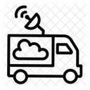 Metrologisches Auto Cloud Satellit Symbol