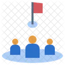 Objetivo De Grupo Objetivo De Equipo Objetivo De Grupo Icono