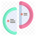 Metade Grafico Circulo Ícone