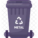 Metal waste bin  Icon