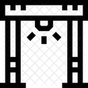 Metalldetektor Akkreditierung Flugzeug Symbol