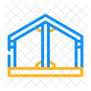 Metallic Building  Icon