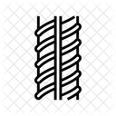 Metallic Rebar Construction Icon