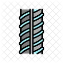 Metallic Rebar Construction Icon