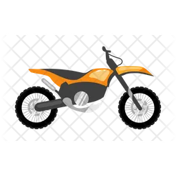 Metallic orange motorcycle  Icon