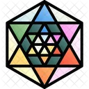 Star Metatrons Cube Sacred Geometry Icon