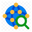 Metaverse Search Magnifying Glass Network Icon