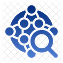 Metaverse Search Magnifying Glass Network Icon
