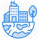 Metaverse-Stadt  Symbol