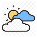 Meteo Partiellement Nuageux Ensoleille Icône