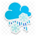 Meteo Neigeuse Nuage Flocon De Neige Icon