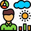 Meteorologista Cientista Do Tempo Pesquisador Atmosferico Ícone