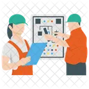 Meter Reader Electric Employees Technicians Icon