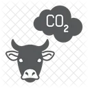 Methane Emission Cow Icon
