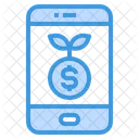 Smartphone Dinheiro Forma De Pagamento Ícone
