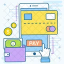 Pago Con Tarjeta Pago Digital Pago De Compras Comercio Electronico Icono