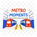 Metro Momente Reisen Zuge Symbol