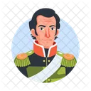 General Mexicain Personnage Personne Icône