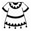 Mexican Dress Frock Clothing Icon