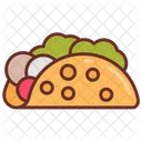 Mexican Food Fast Food Chicken Taco Icon