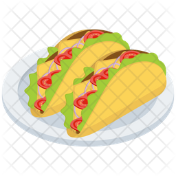 mexican food tacos icon of isometric style available in svg png eps ai icon fonts mexican food tacos icon