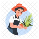 Mexican Gardener Farmer Harvest Icon