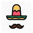 Mexican Hat And Mustache Moustache Cap Icon