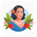 Mexican Lady Artist Character Icon