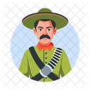 Mexican Soldier Character Person Icon