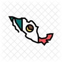 Mexico Mexico Map Mexico Flag Map Icon