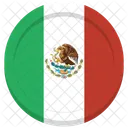 Mexico Flag Circle Icon