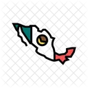 Mexico Mexico Map Mexico Flag Map Icon