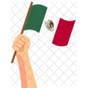 Mexico Mano Sosteniendo Nacion Simbolo Icono