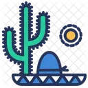 Mexiko Hut Kaktus Symbol