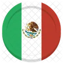 Mexiko Flagge Kreis Symbol