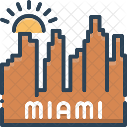 Miami Icon Of Colored Outline Style Available In Svg Png Eps Ai Icon Fonts