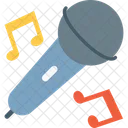 Mic Microphone Music Notes Icon