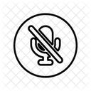 Mic Off Circle Icon