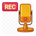 Mic Rec Stream Broadcast Icon