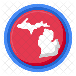 Michigan Icon - Download in Flat Style