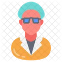 Microbiologist Researcher Medical Man Icon